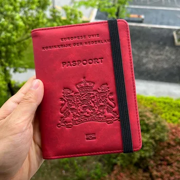 אביזרי נסיעה כיסויי דרכון הולנד הולנד כרטיס בנק עור PU תיק דרכון