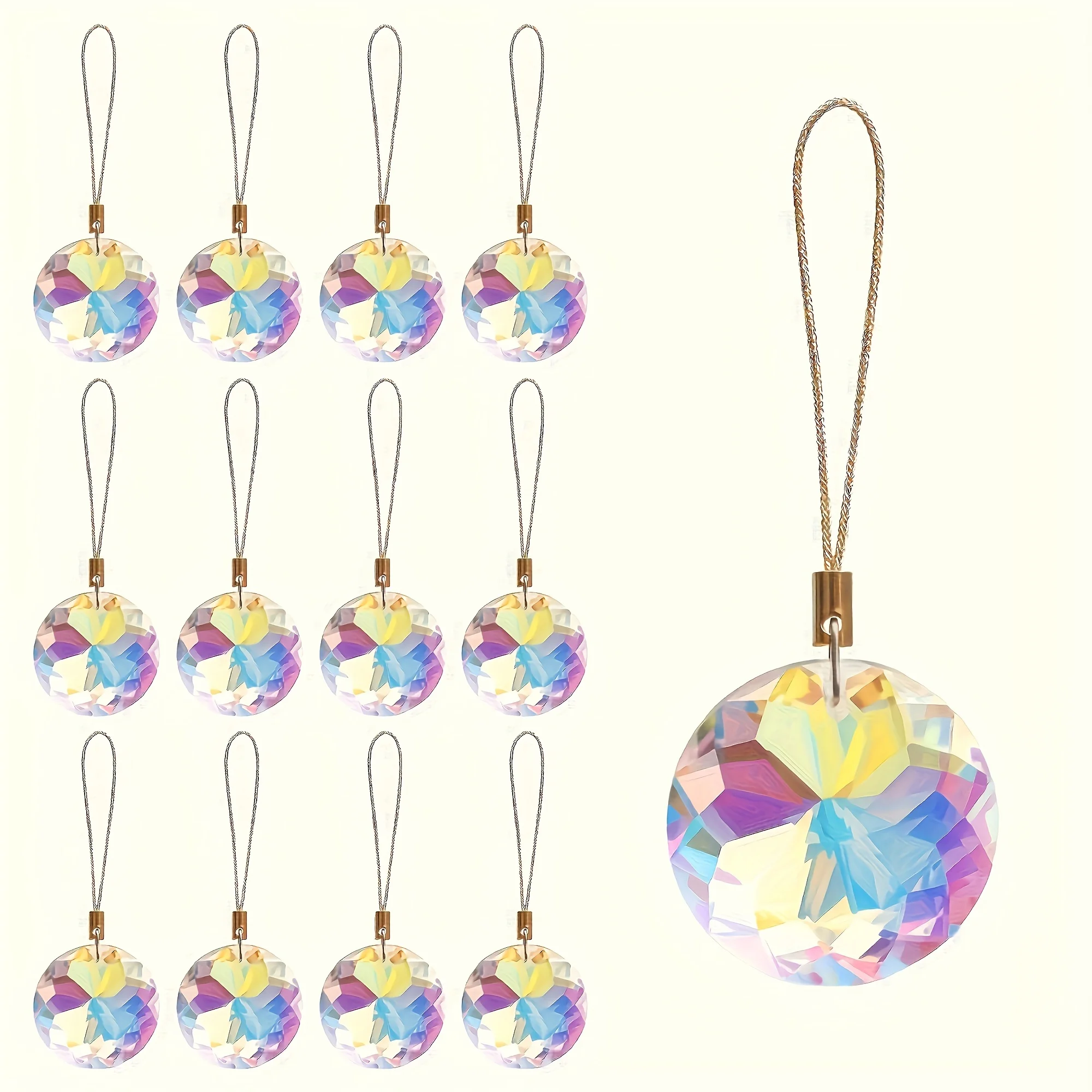 12 pieces of glass crystal, 30mm diameter, Christmas tree ornaments, Christmas gifts, no box, perfect gift