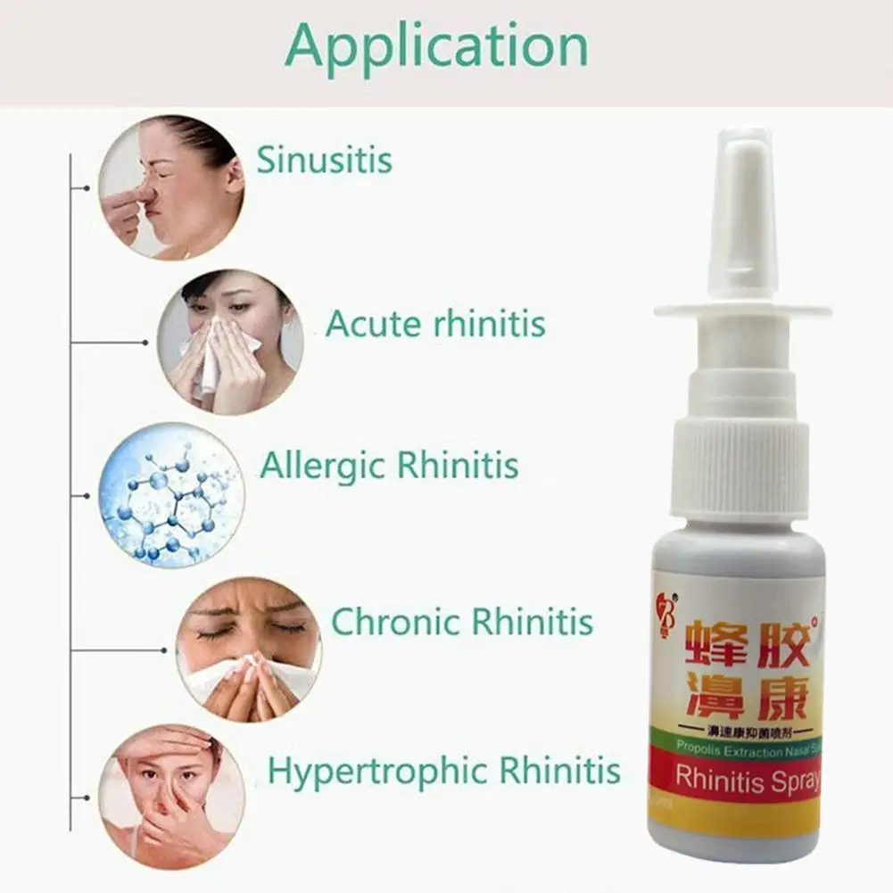 Perawatan semprotan hidung ekstraksi Propolis 5 buah salep Herbal Keren gatal hidung tetesan hidung kronis ketidaknyamanan Sae