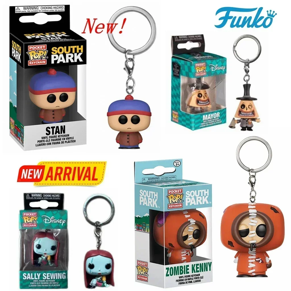 Funko POP Vinyl Figure Keychain Toy SALLY SEWING SOUTH PARK Zombie Kenny STAN SCROOGE McDUCK TINA ASH CHOST RIDER ELVIRA Toys