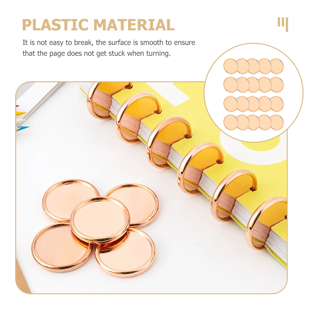20 Pcs Mushroom Hole Binder Book Discs Rings Binding Notebooks Discbound Delicate Binders Expansion Fix Repair Planner Supplies