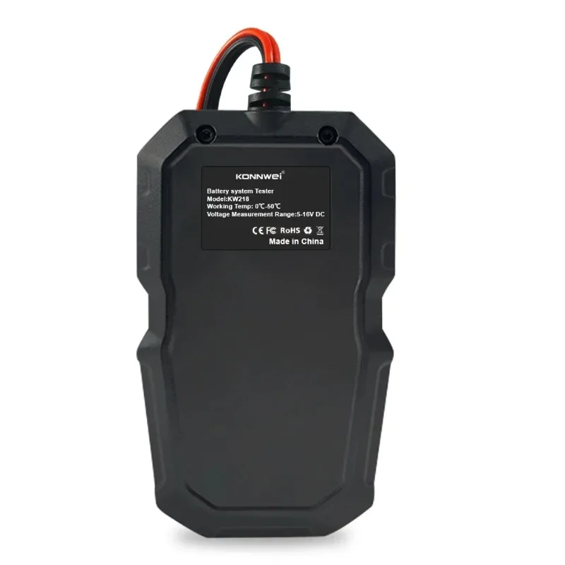 

KONNWEI KW218 автомобильный мотоциклетный аккумуляторный тестер 12 В 6 В анализатор системы аккумулятора 2000CCA инструмент для тестирования зарядки при запуске для автомобиля