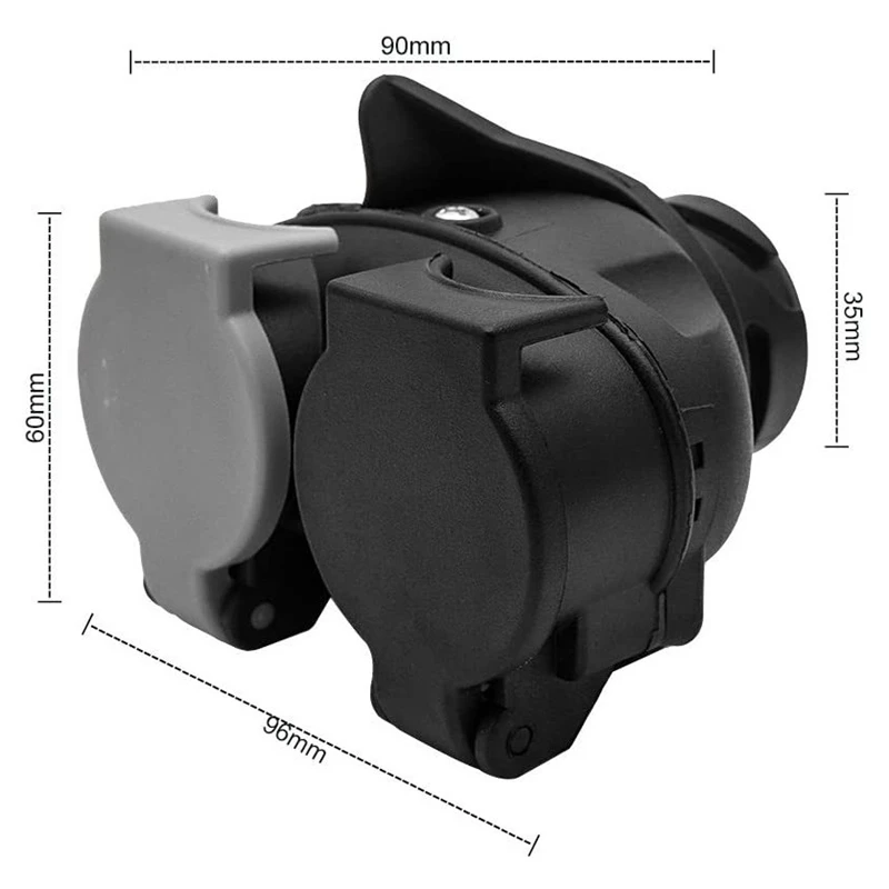 Trailer Plug Socket 13 To 7 Pin N & S Sockets Towbar Towing Conversion 12V Trailer Wiring Connector Plug Adapter EU Plug