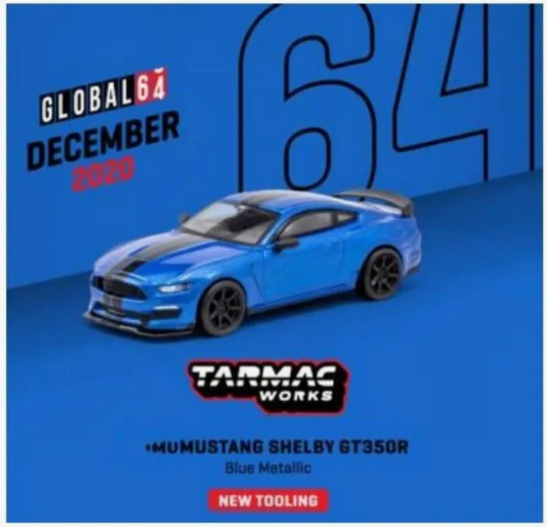 

Новая литая под давлением игрушечная машинка TW 1:64 Mustang Shelby GT350R, имитационная модель для коллекции Gif