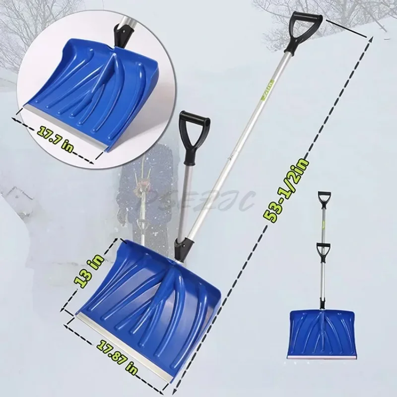 2-in-1 Dual Handle Outdoor Labor-saving 18 Inch Snow Removal Shovel Snowboard Sweeping Tool Grain Shovel