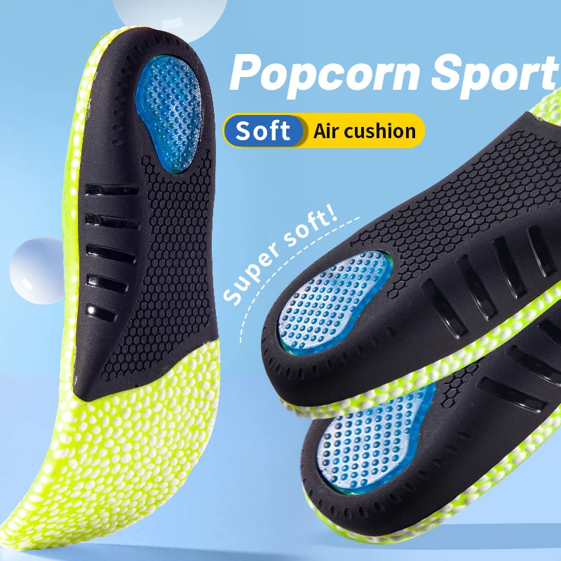 

4D Latex Sport Insoles Super Soft High Elasticity Shoe Pads, Deodorant Cushion Running Insoles Foot Insole