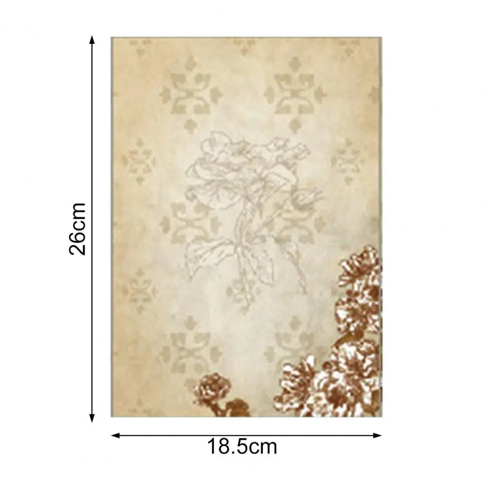 빈티지 목가적인 스타일의 꽃 편지 종이, 접이식 나뭇잎 메시지, 식물 패턴, 재스민 학생 봉투 편지 종이, 20 장