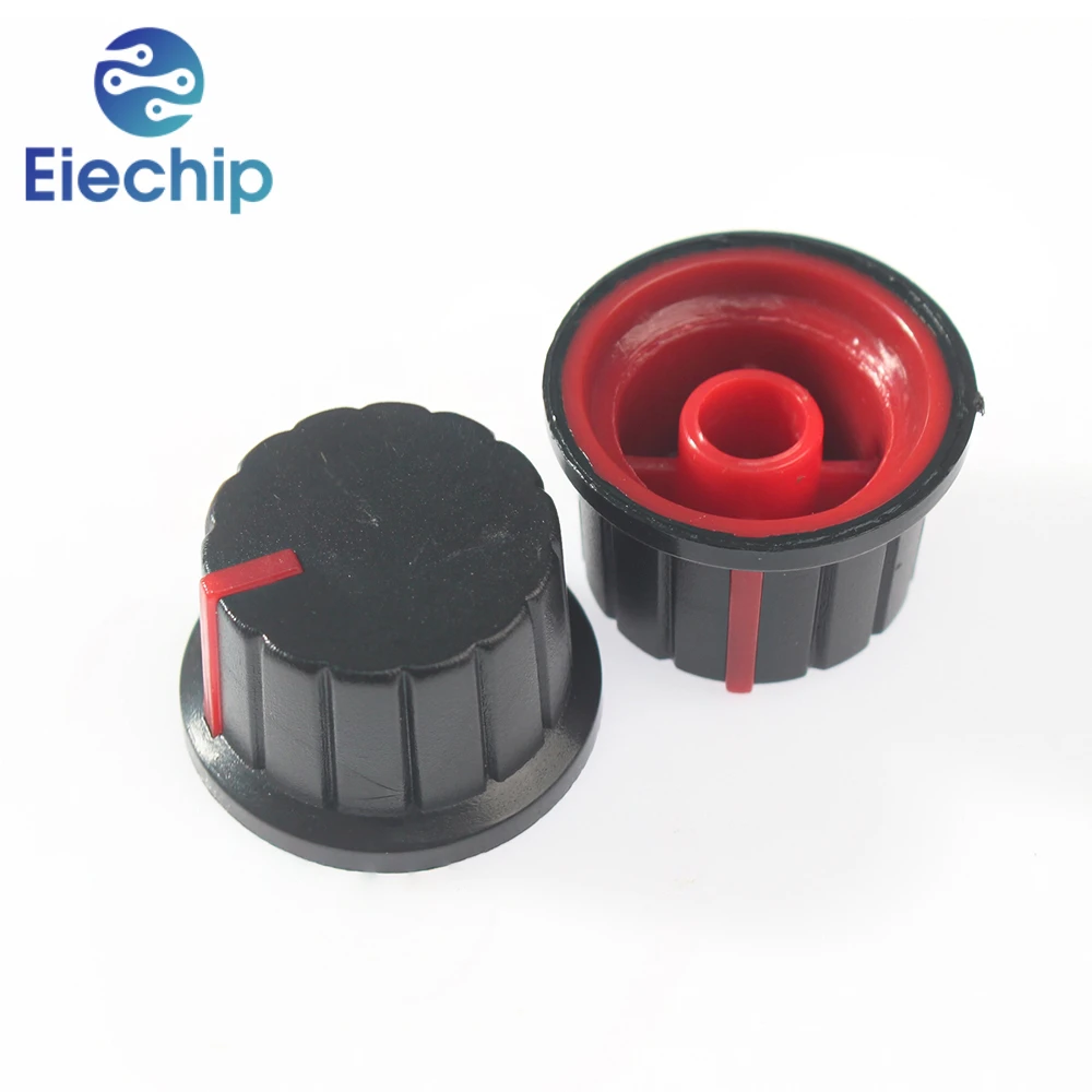 30PCS/Lot WH148 Rotary Potentiometer Knob Cap 6 Color 24x15mm Plastic Knob Cap for Light and Sound Control Diy Volume Knob image 2