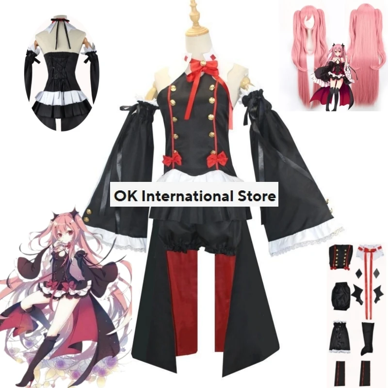 Seraph Of The End Wari no Seraph Krul Tepes Cosplay Costume Anime Witch Vampire Halloween Costume Girl