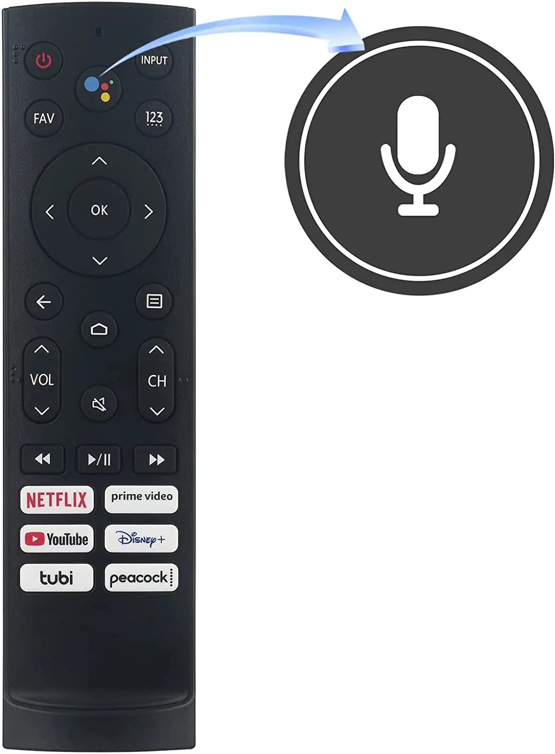 New Genuine ERF3A90 For Hisense Smart TV Voice Remote Control Netflix YouTube 43A53FUA 50A53FUA 50A66FUA 55A53FUA 65A53FUA 65A66