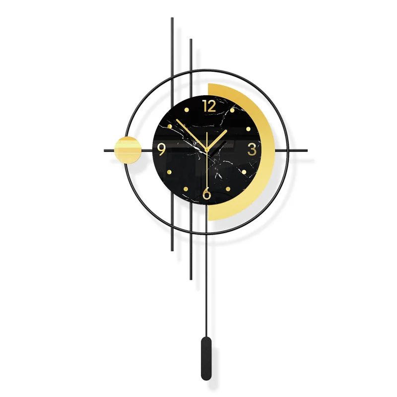 New Light Luxury Watches Living Room Luxury, Home Decor Restaurant Clock Wall Hanging Creative Silent Wall Hanging Clock