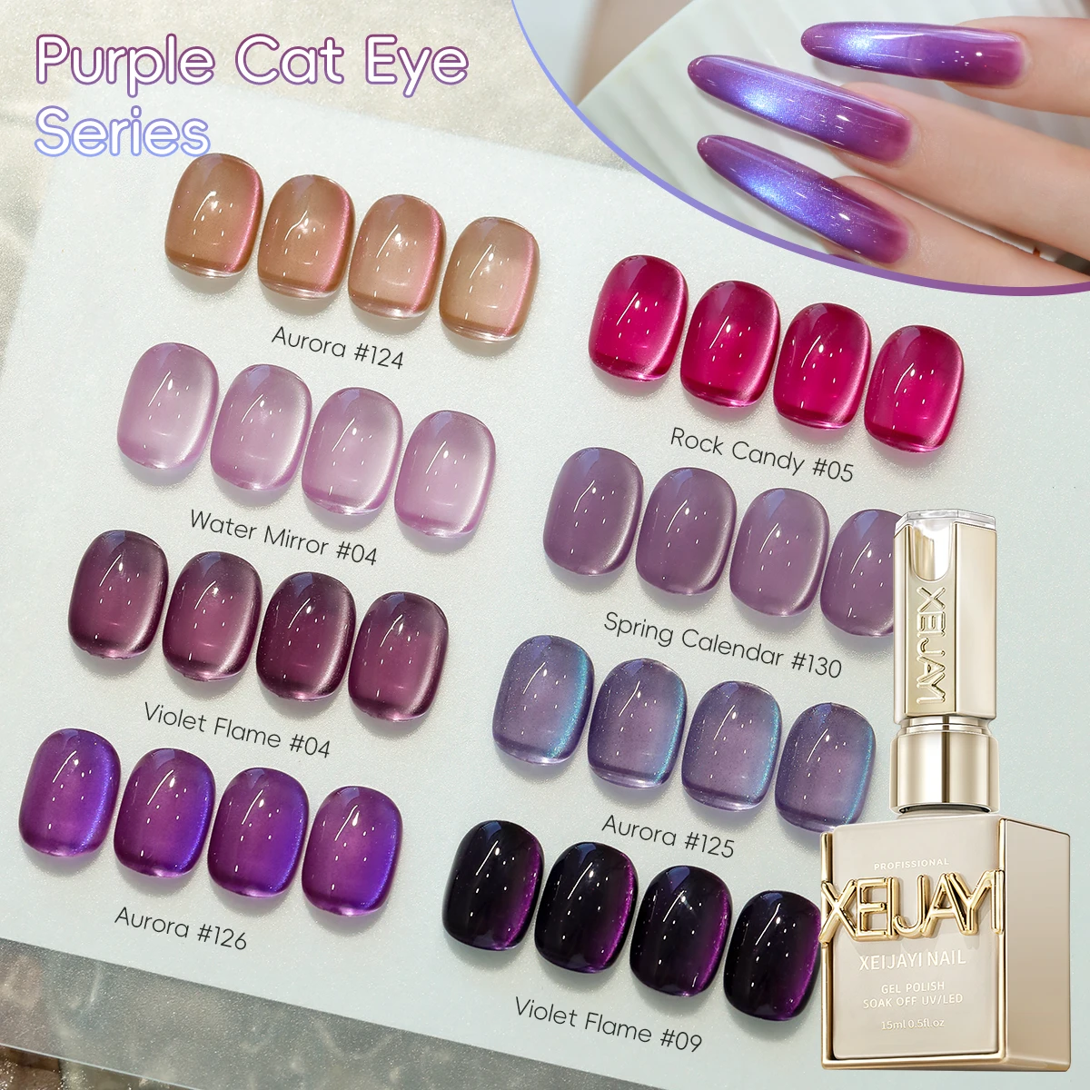 

8 шт., набор гель-лаков для ногтей «кошачий глаз», новинка 2025 года, синий, розовый, «кошачий глаз», подходит для женского маникюрного салона