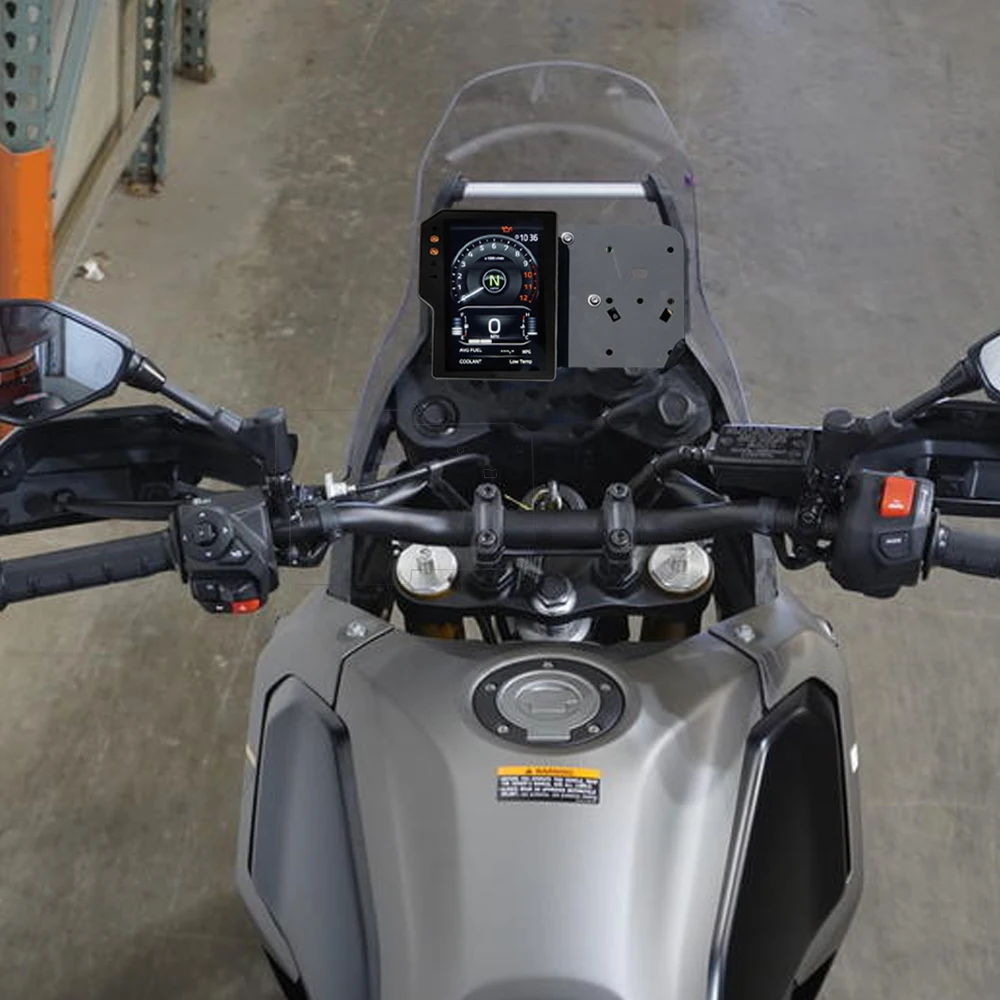 2025 جديد! حصريًا لـ Yamaha Tenere 700 2025 - طقم قاعدة لوحة القيادة لشاشة TFT المضادة للتذبذب، نظام تحديد المواقع/الهاتف/حامل كتب الطريق