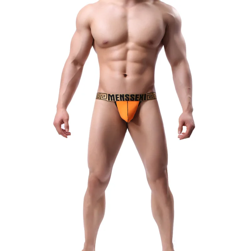 1PCS Men\'s Polyamide Strapless Jock Ice Silk Thongs Underwear Backless Lingerie Low-Rise Swim Party