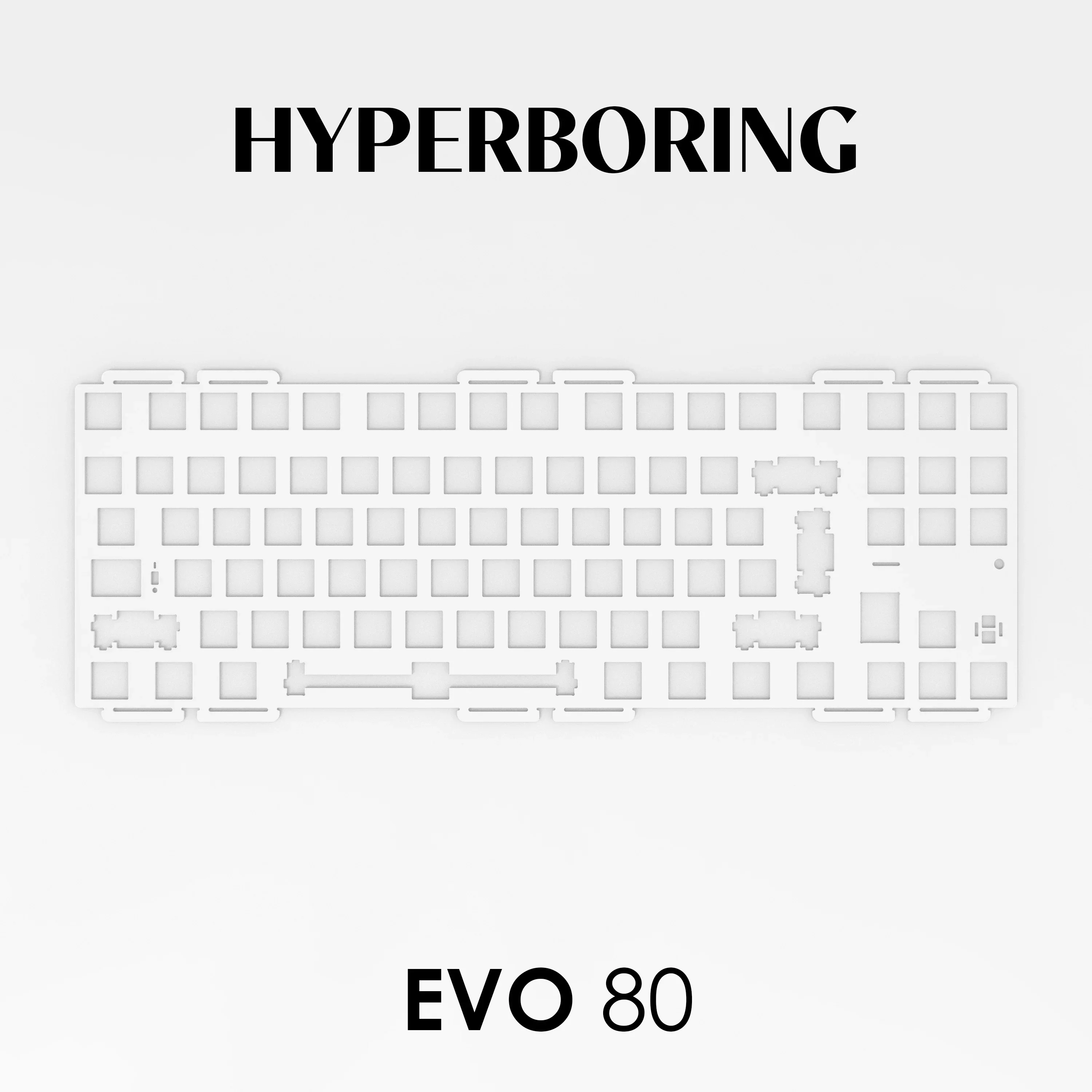 Evoworks EVO80 keyboard plates EVO 80 for ANSI and ISO PP PC FR4 Aluminum ( for plate-mounted stabs)