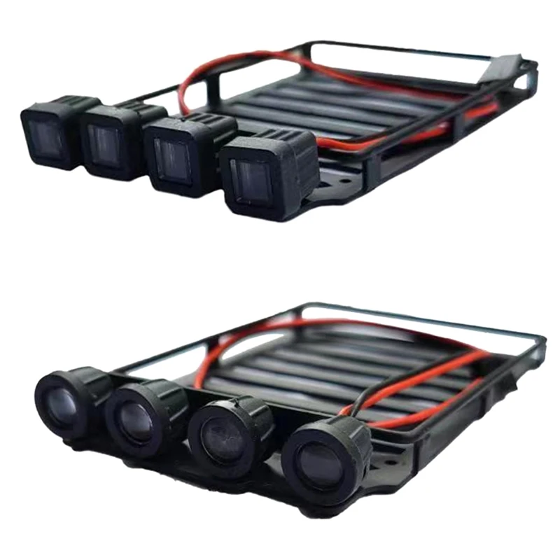 RC Car Roof Rack Luggage Carrier With Spotlights For SCX24 1/24 RC Crawler Car Axial SCX24 AXI00002