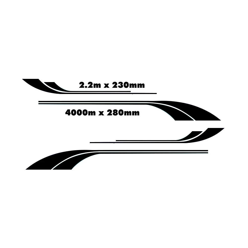 4m  MOTORHOME STRIPES CAMPER VAN SPRINTER VINYL GRAPHICS DECALS