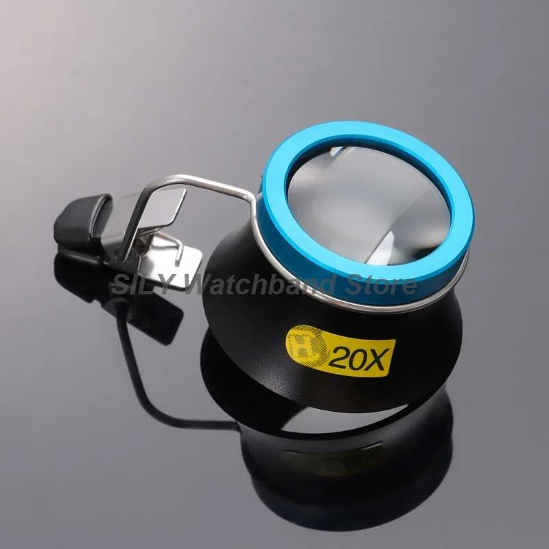 Portable Eyepiece Process Operation Eyeglass Magnifier Clip-On Eye Loupe Magnifying Lens Watchmakers Tool Set Eyeglass Magnifier