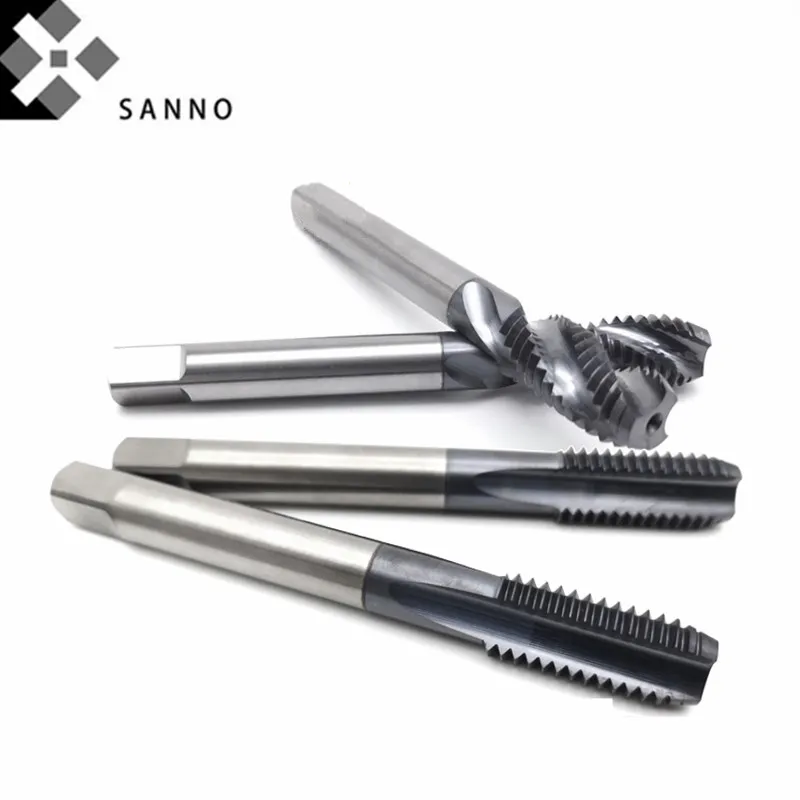 Tungsten Steel CNC Straight Flute Taps Machine Tapping Die M3 M4 M5 M6 M8 M10 Cutting Tool Spiral Screw Tap