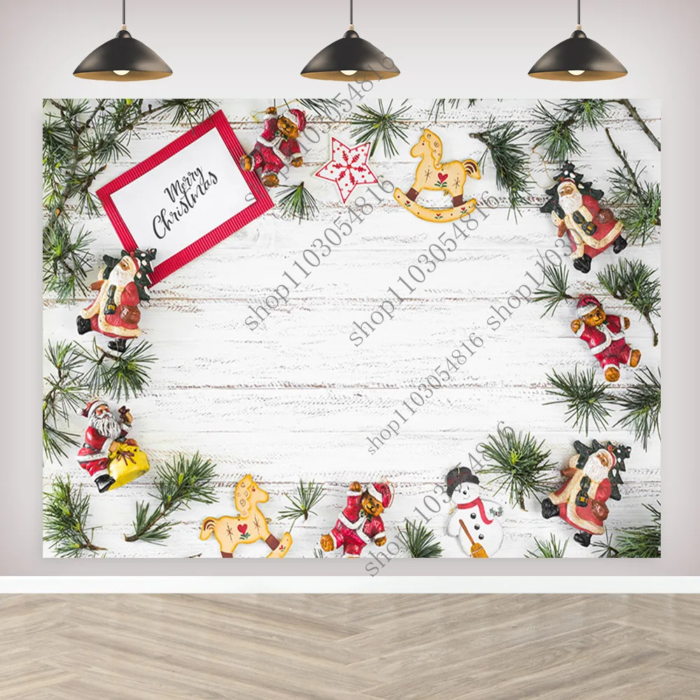 Merry Christmas Photography Backdrop Happy New Year For Festival Party Decoration Banner Custom Background Photo Studio