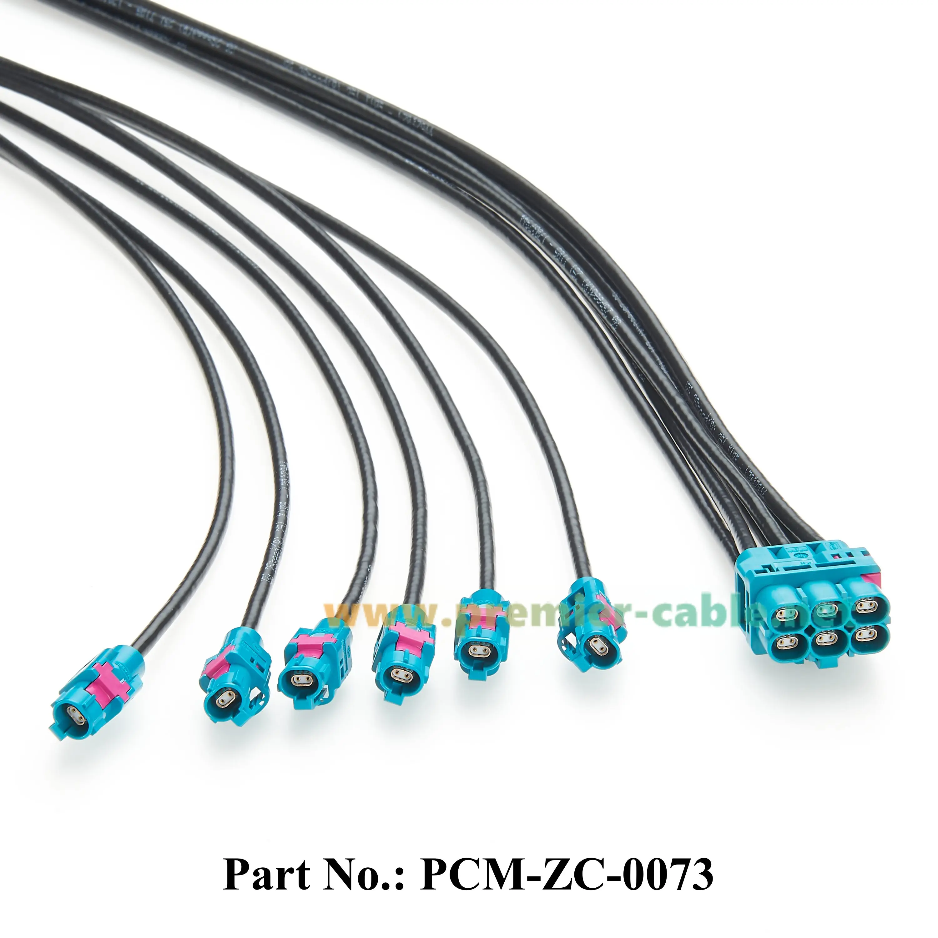 6 in 1 Rosenberger H-MTD Automotive Ethernet Splitter Cable 10Gbps E6K10F-1CAZ5-Z to E6K10A-1CAZ5-Z for NVIDIA AGX Thor,Robotaxi