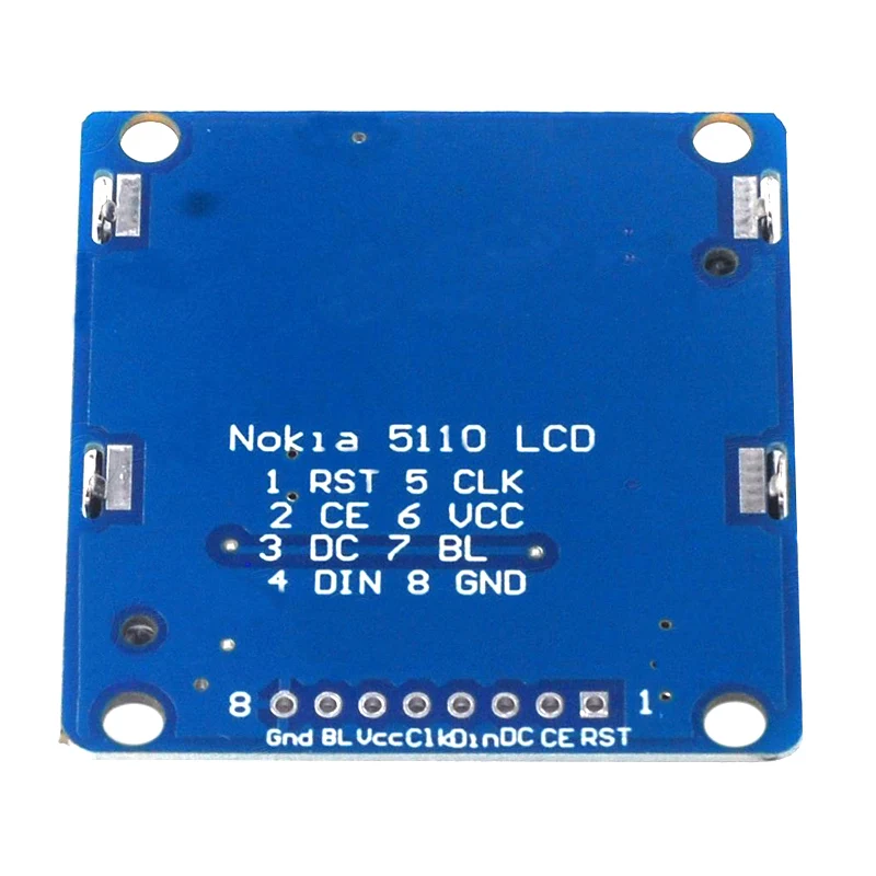 Imagem -06 - Peça Novo Módulo Branco Backlight 84*48 84x84 Lcd Adaptador Pcb para Nokia 5110 1