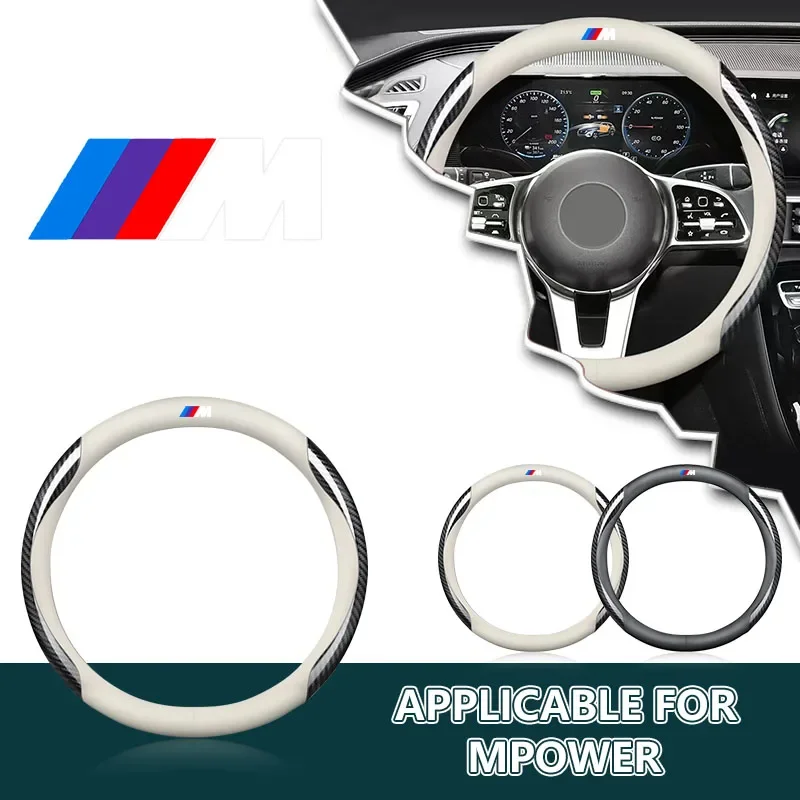 fashionable Steering Wheel Covers Interior Anti-Slip For Bmw M Performance M1 3 M5 M6 F01 F20 F10 F13 F15 F16 F30 F34 F32 E91 X5