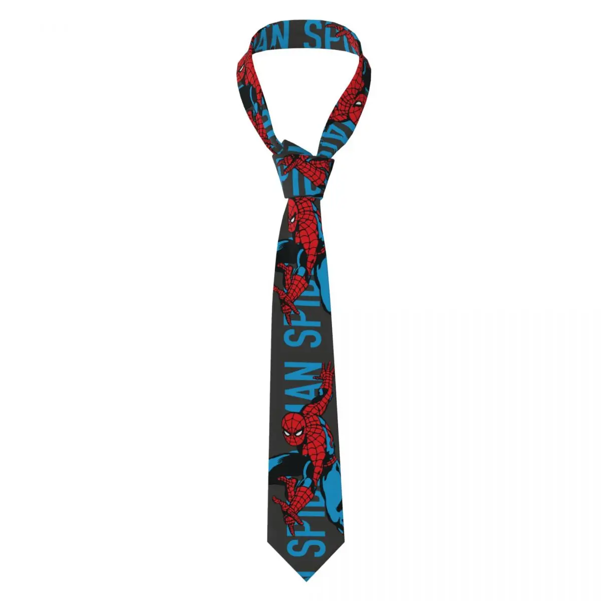 Spider Man Pose Unisex-Krawatten, Seide, Polyester, 8 cm, klassische Krawatten für Herren-Accessoires, Krawatte, Cosplay-Requisiten