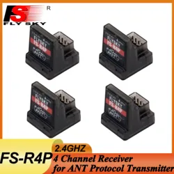 1/2/4PCS FLYSKY FS-R4P 4CH 4 Channel 2.4G Receiver 3.5-8.4V Built-in Single Antenna for RC Car ANT Protocol Transmitter FS-G7P