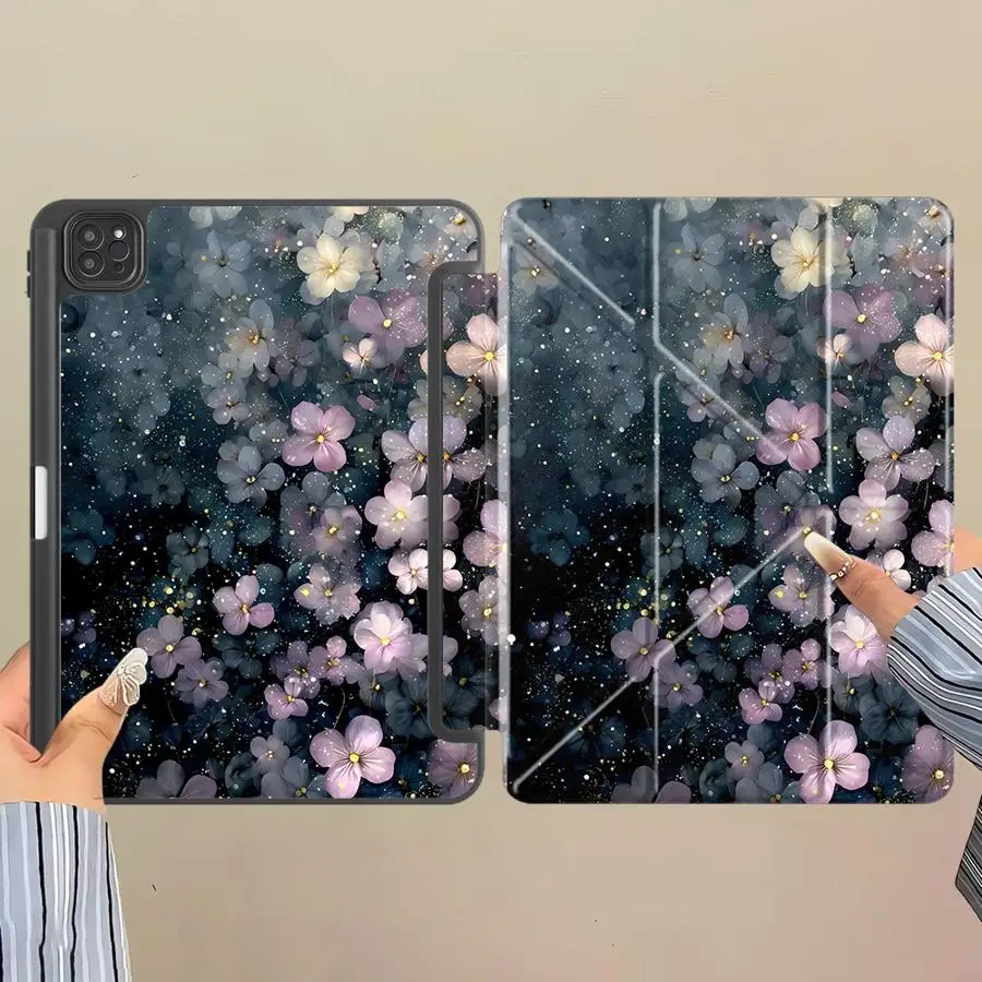 Tablet Case For iPad Pro 11th 10th 9th 8th 7th 12.9inch Pro 2025 Mini 6 7 Air 4 5 M3 M2 1 2 M4 11inch Holder Cover Dreamy Floral