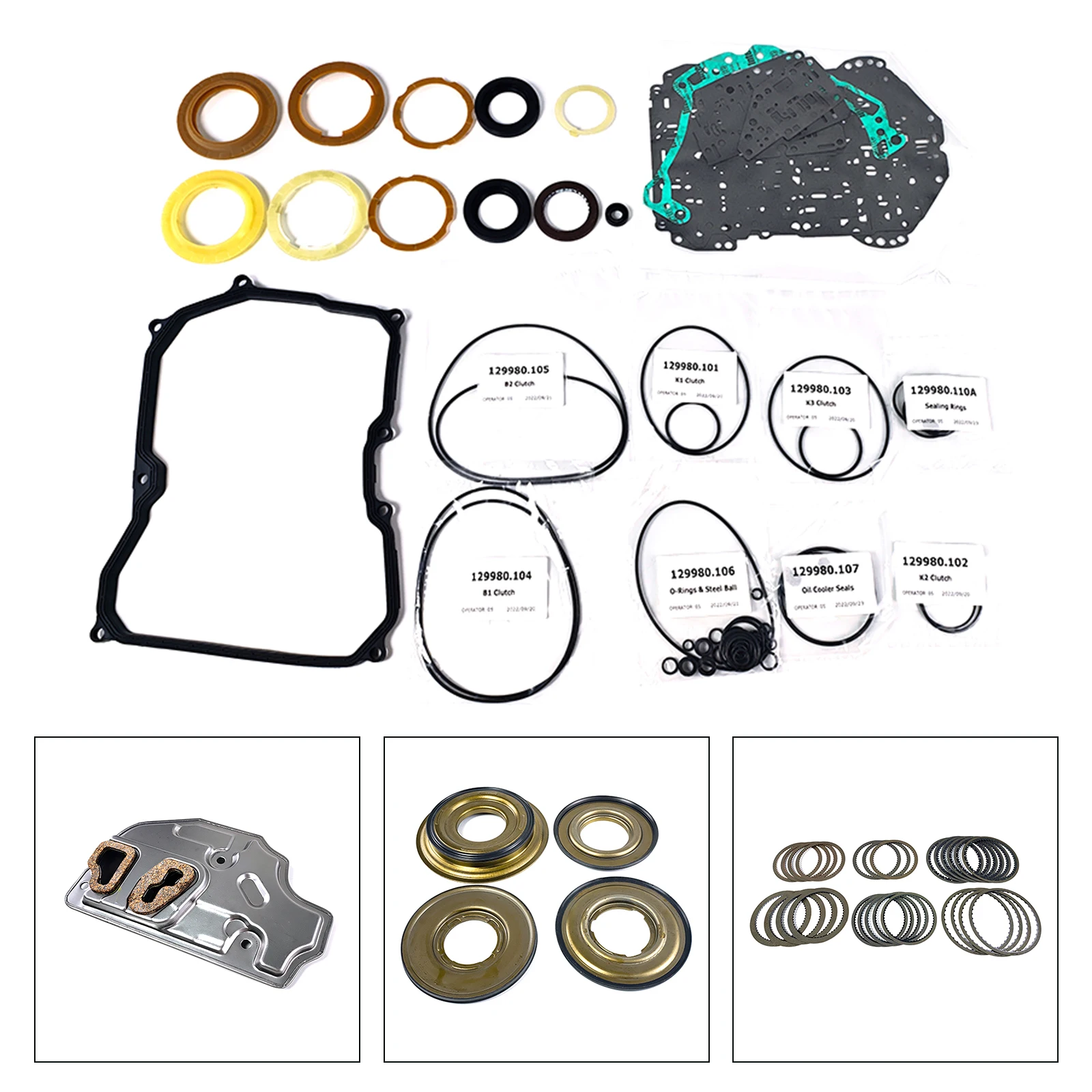 Artudatech 09G Transmissions Master Rebuild Kit Gasket Clutch Set For VW Audi 6 AT TF60SN Car Accessories