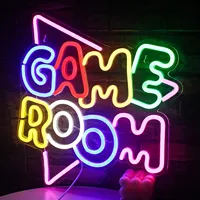 Gamerneon Game Room Large Neon Sign Colorful LED ,USB Neon Lights for Game Zone Party Decor Bedroom Gaming Wall Lightup Signs