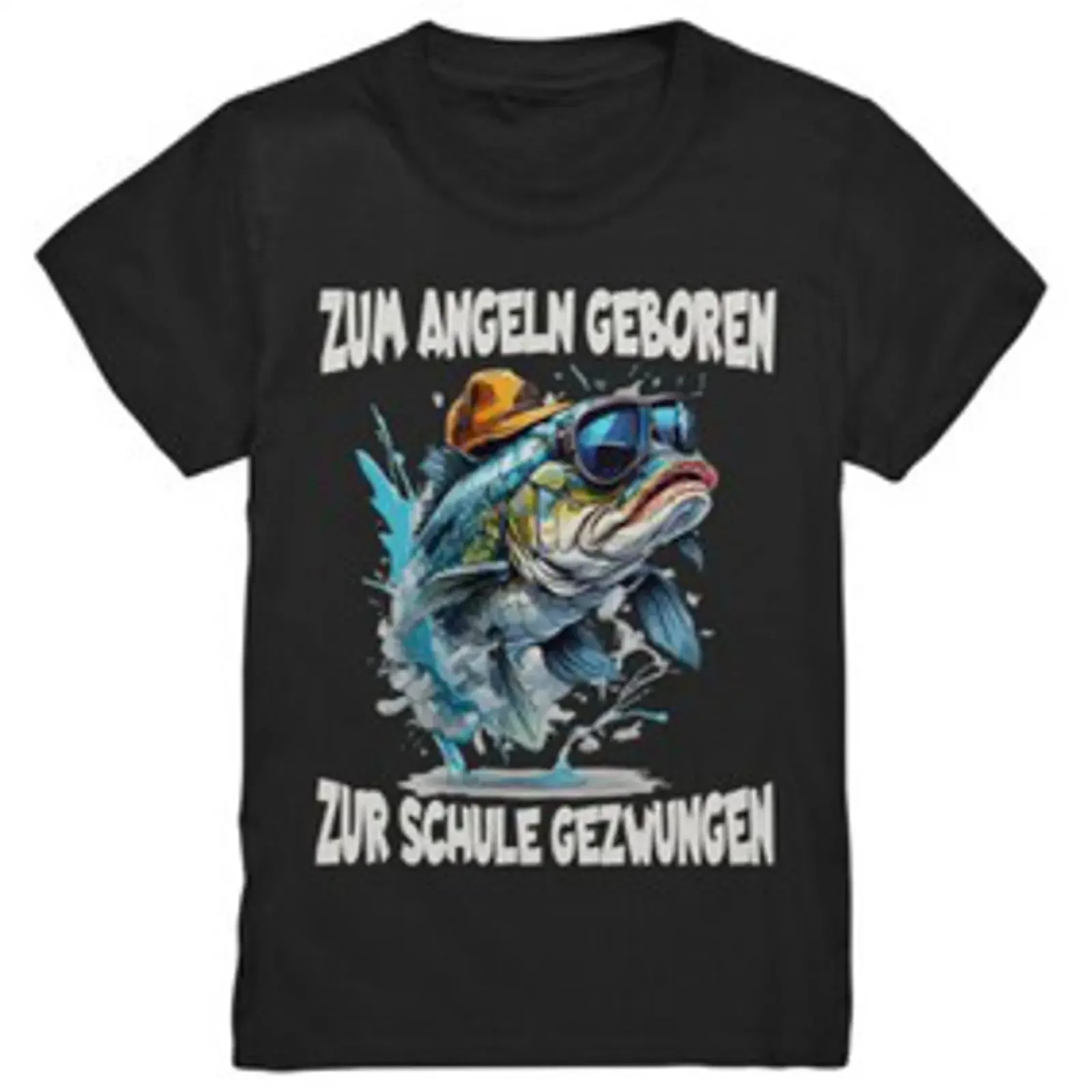 Angler T-Shirt Jungen Geschenk Junge Lustiges Anglershirt mit Spruch Vintage Washed Soft homme Unisex Bequem