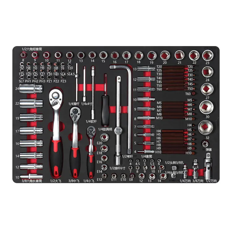 158PCS Combination Hand Tools Set for Car Repair OEM Customizable Packaging for Workshops DMT42