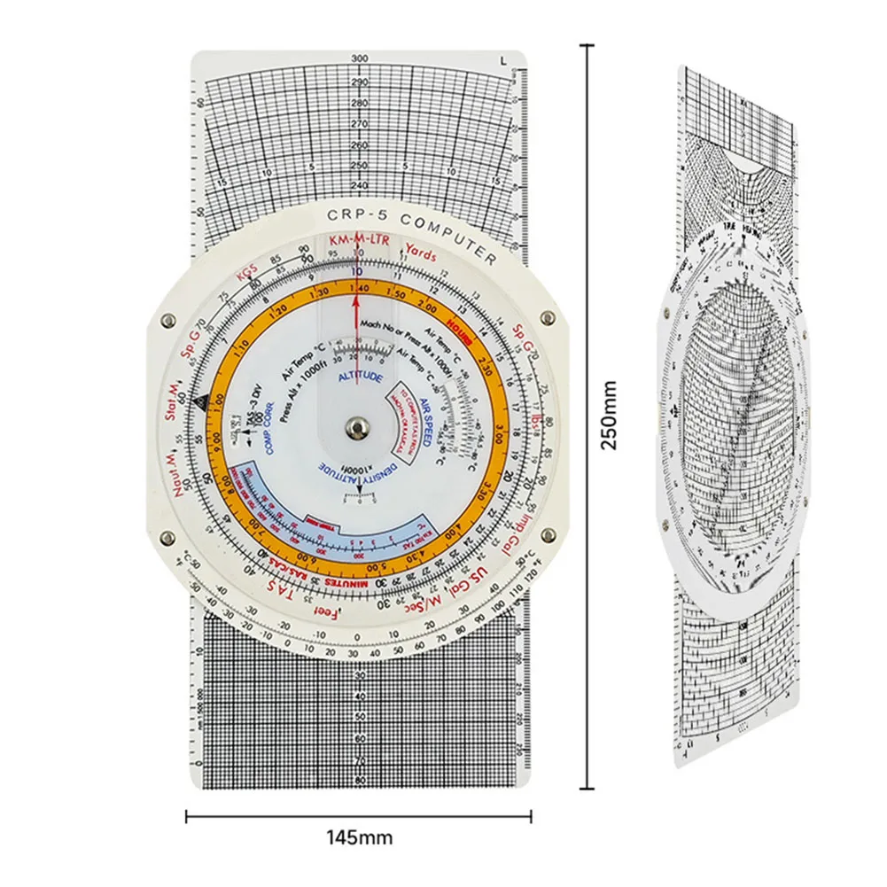 

E6B Полетный компьютер Авиационный плоттер Круглая направляющая для авиационного обучения для векторных решений E6B Авиационный полет