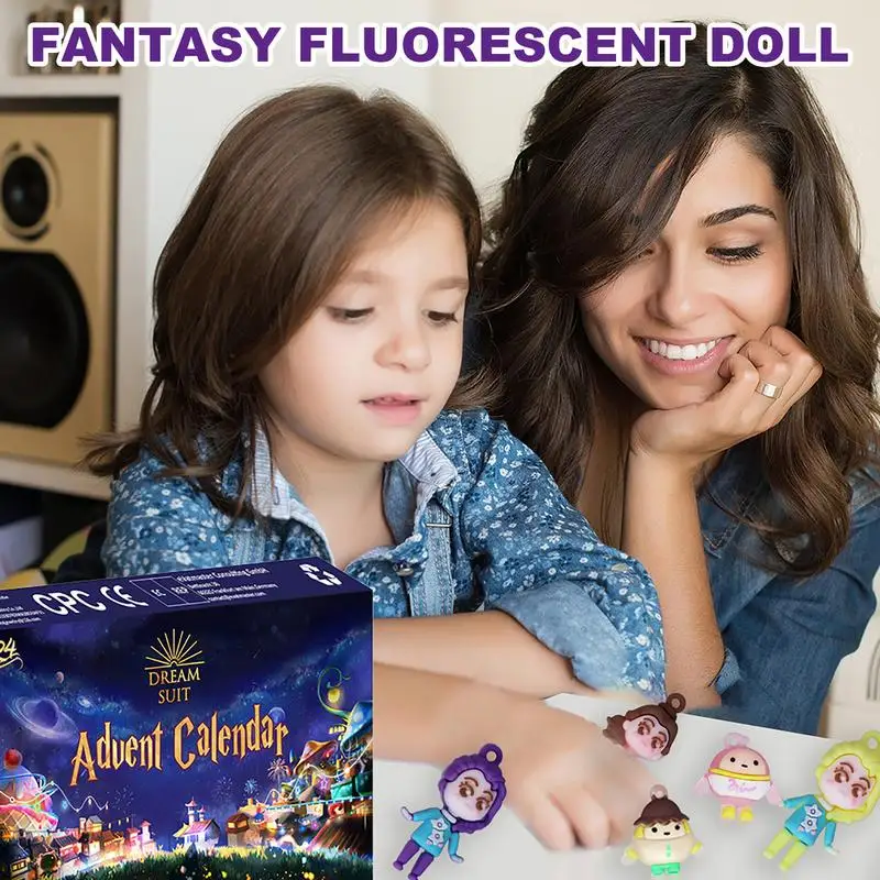 Christmas 24 Days Countdown Advent Calendar 2024 Delightful Advent Calendar CalendarWith 24 Days Of Fantasy Fluorescent Dolls