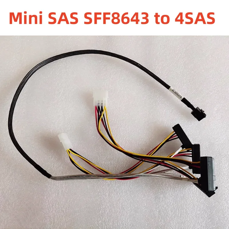 

Original For P920 P720 P520 Mini SAS SFF8643 to 4SAS elbow 12G array card SAS hard disk data cable