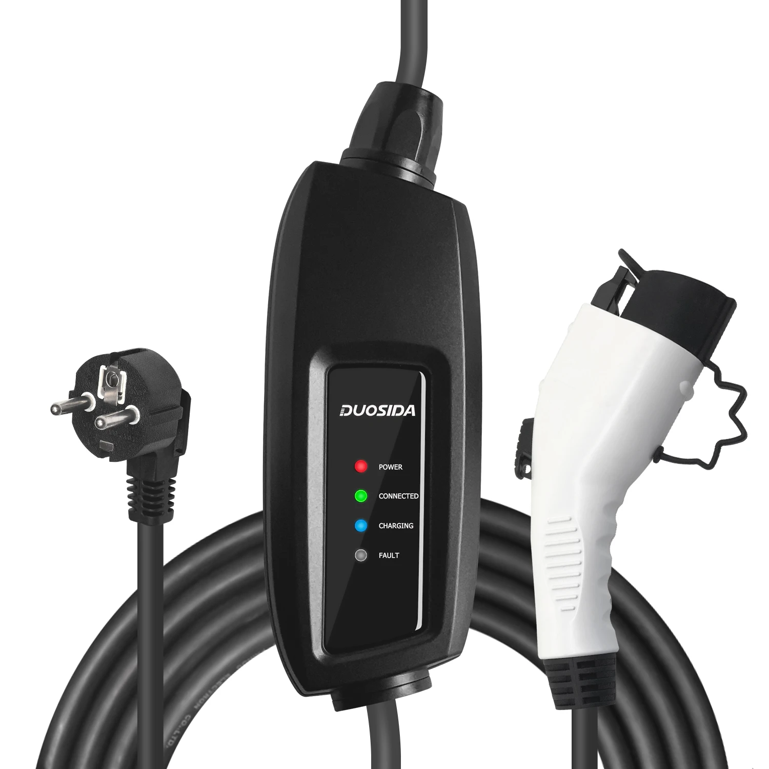 DUOSIDA EV Charger Portable EVSE Mobile Wallbox J1772 Type 1 Type 2 16A 6m 10m 3.5kW 220 volt Electric Car Charging for Home