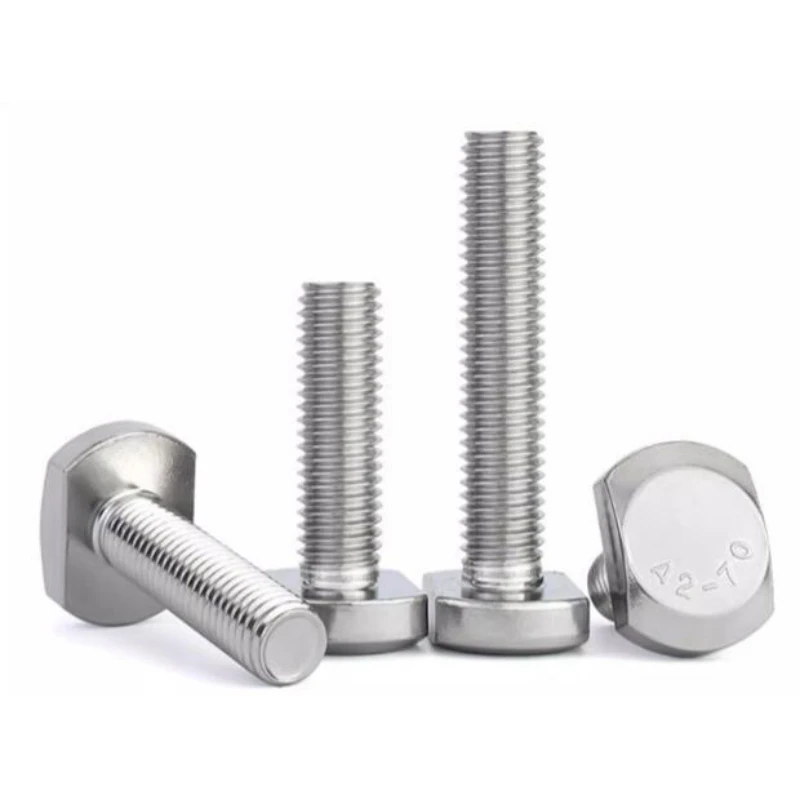 10/20/50pcs M5 M6 M8 M10 M12 304 Stainless Steel T-shaped Screw GB37 Mold Slot Bolt T-shaped Pressure Plate Screw