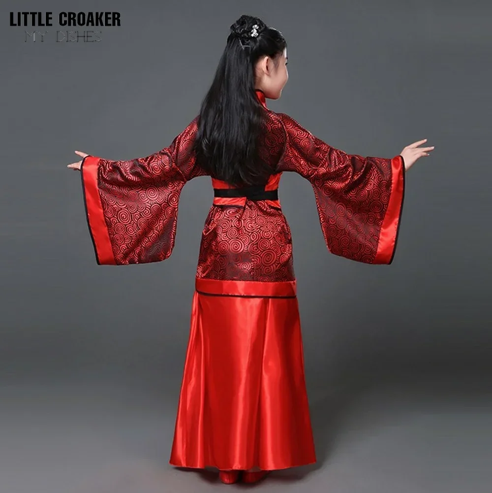 중국 여아용 댄서 코스튬, 카네발 새해 한푸 원피스, 어린이 성인 여성 댄서, 빈티지 의류