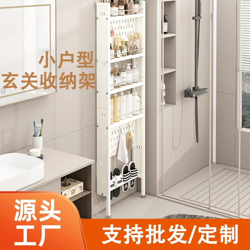 Behind the door, entrance, bathroom shelf, non-perforation, the multi-layer storage rack,