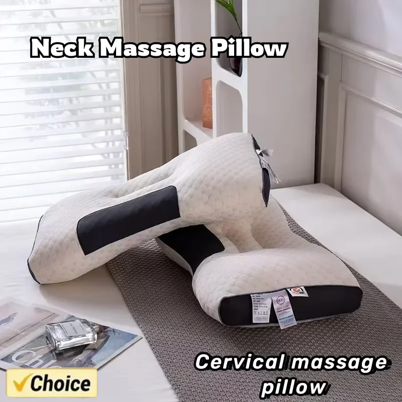 The Concave Convex Design of The Human Body Helps Massage The Neck, and The Fiber Massage Pillow Helps with Sleep