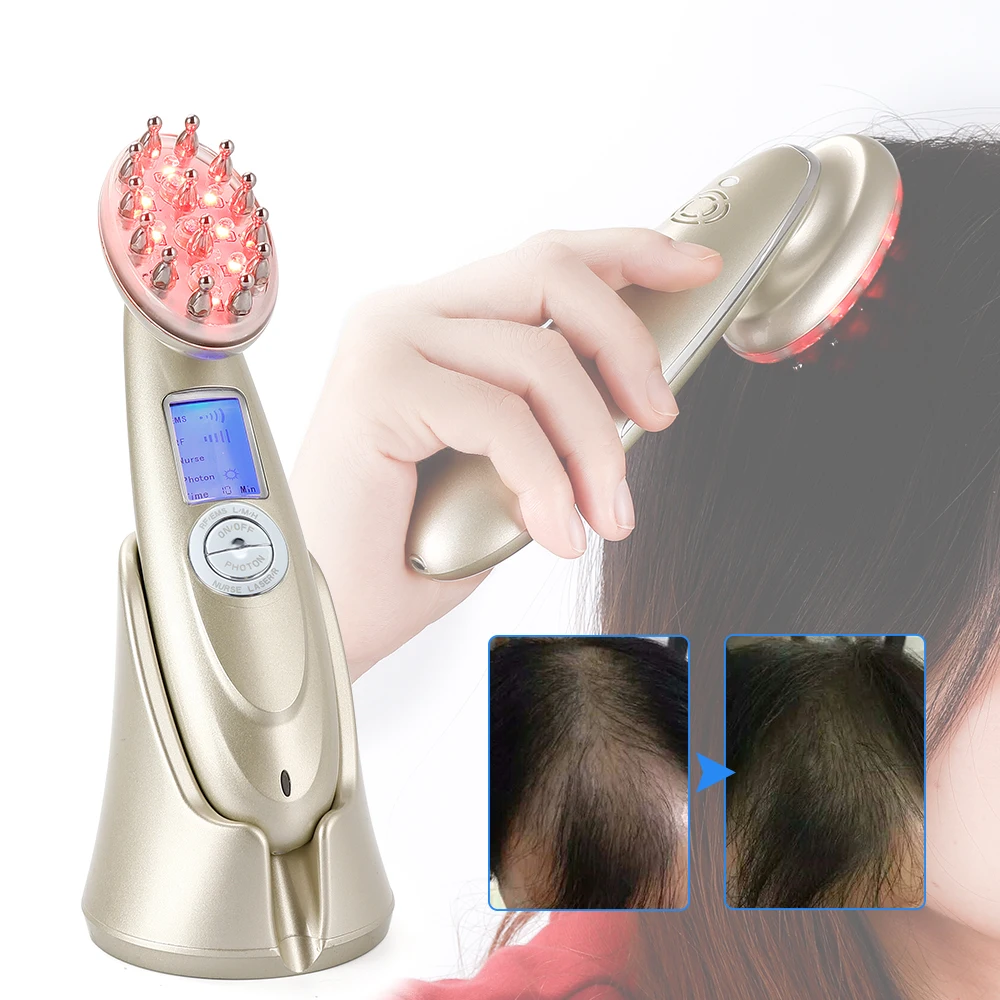 EMS Electric Massage Comb LED Hair Growth Comb Hair Massage Scalp Brush for Anti Hair Loss Head Relax