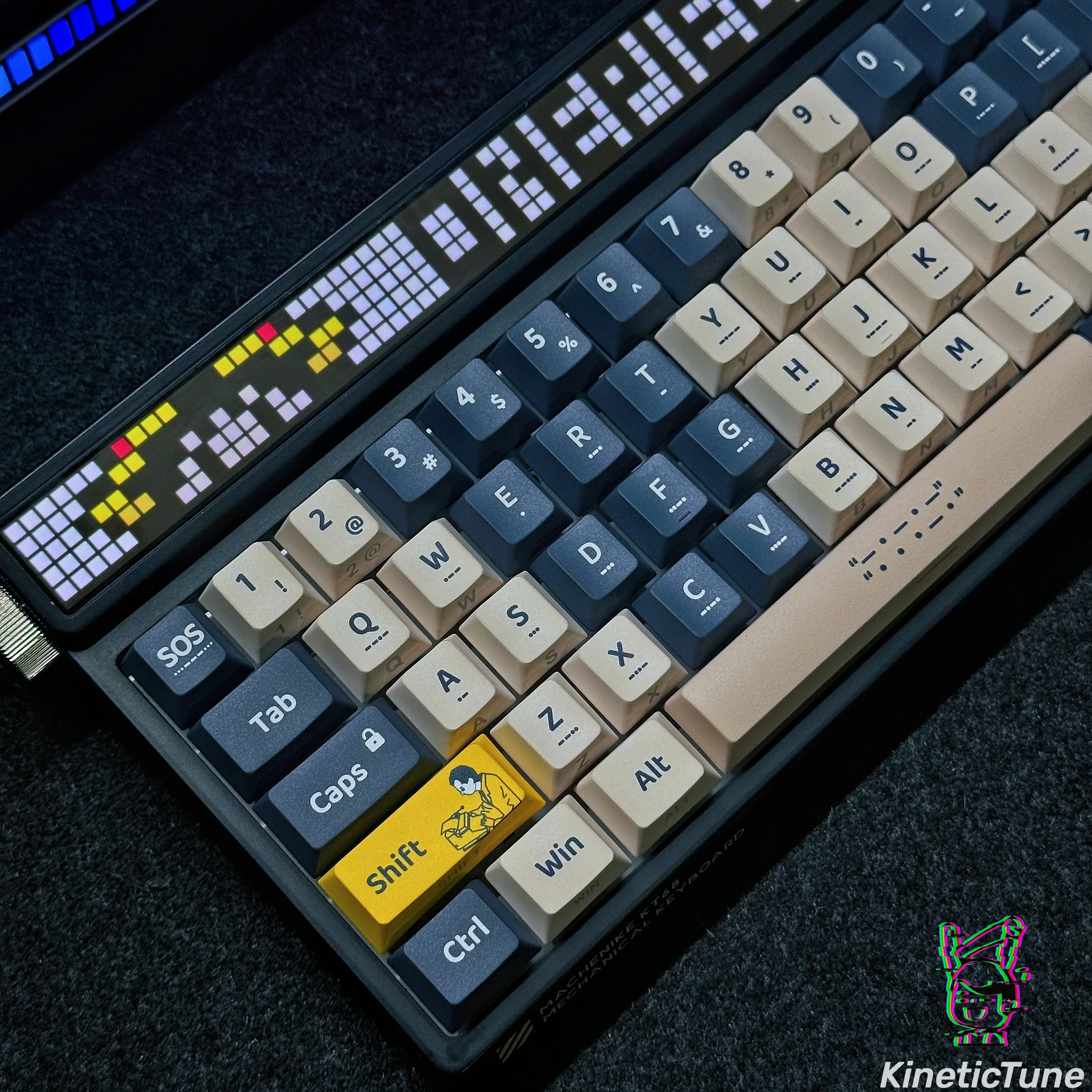 

Ciphertext side engraved light customized keycap original high mechanical magnetic axis customized Morse personalized keyboard