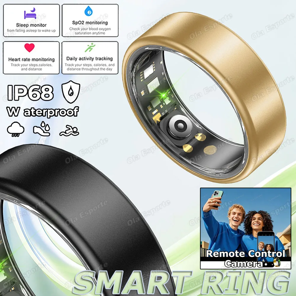 

2026 New Smart Ring Heart Rate Blood Pressure Sleep Monitoring Motion Tracking IP68 Waterproof Men Women Smart Ring Holiday Gift