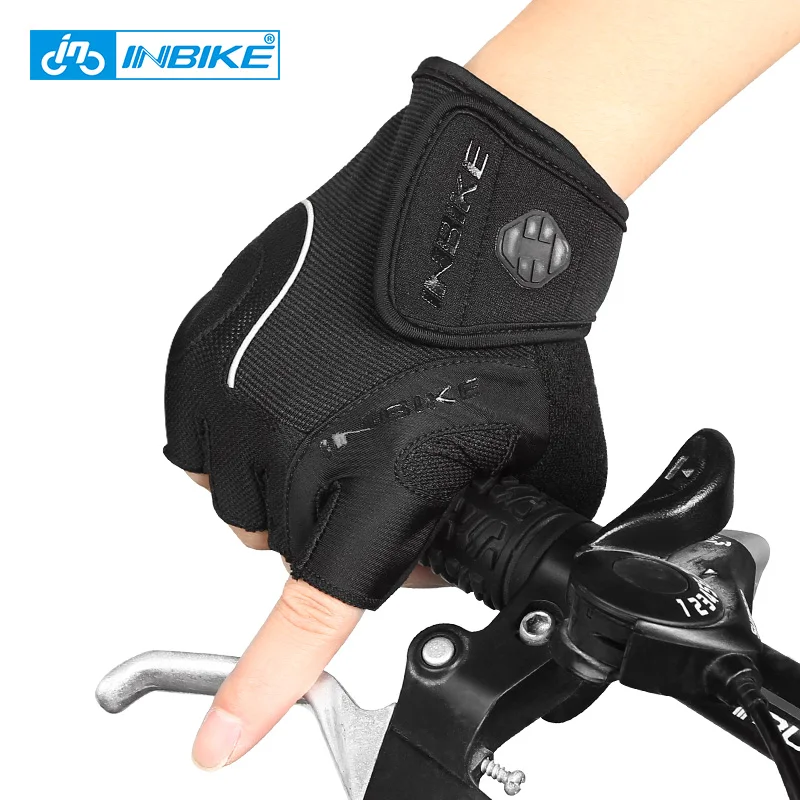 Luvas de Ciclismo de Verão INBIKE, Luvas Esportivas de Gel com Dedos Cortados para Homens e Mulheres, Luvas para Ciclismo de Estrada, Academia e Fitness, Luvas MTB IF239