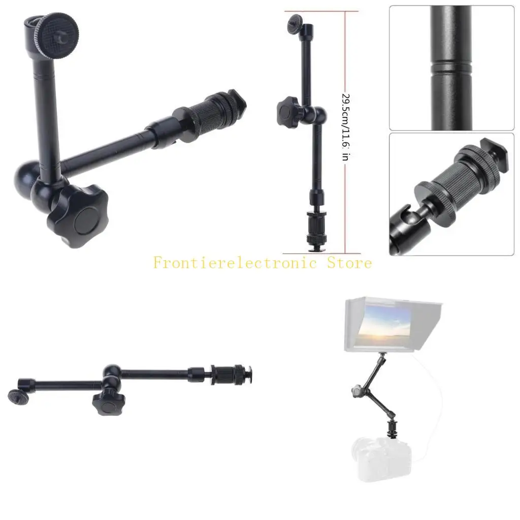 

G8DB Upgraded 11 Inch Friction Arm for Camera Monitor Metal Mount Fixed Frame Adapter