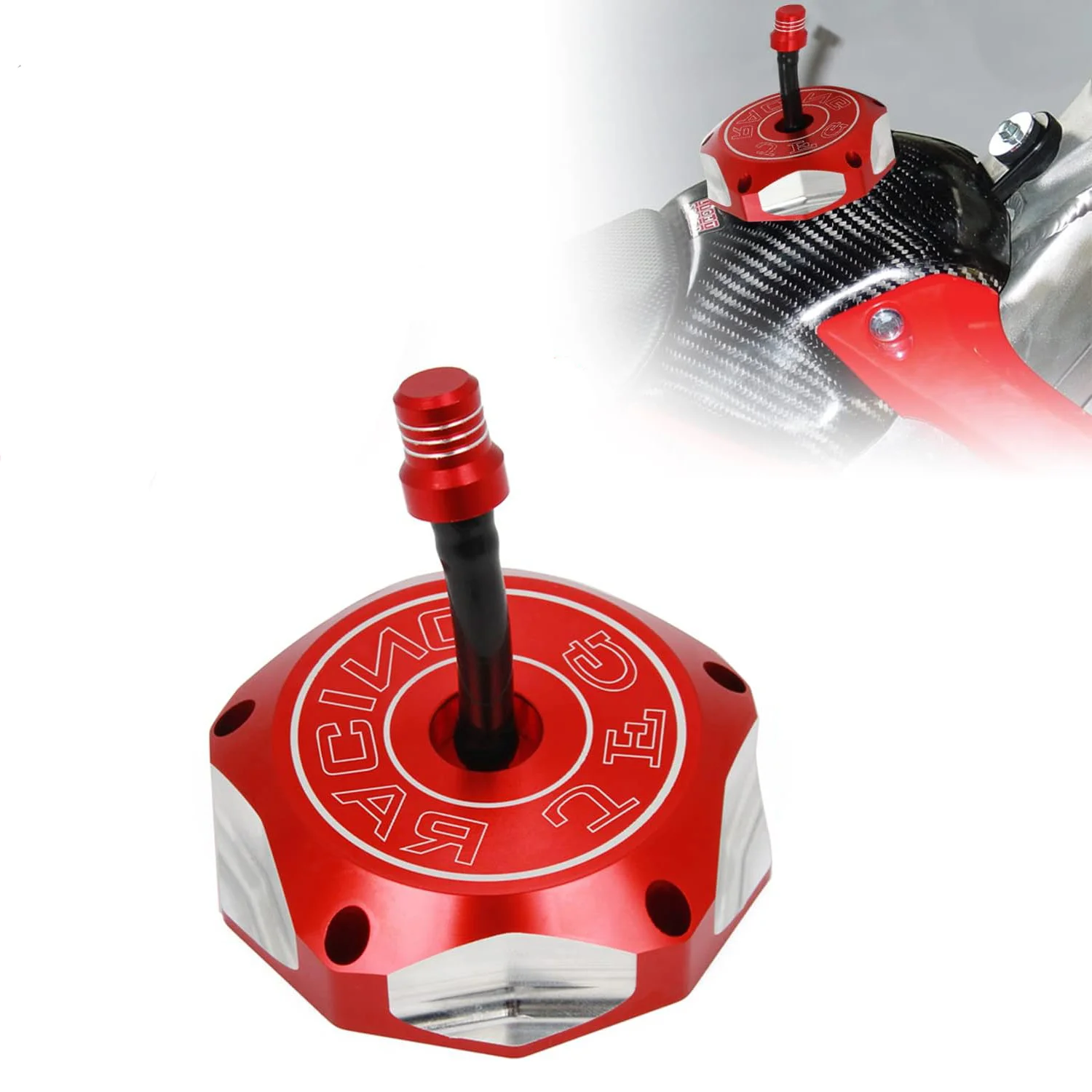 Dirt Bike Gas Cap Motorcycle Gas Fuel Tank Cap with Air Vent CNC For Honda CRF250R 04-24 CRF250X 04-17 CRF250RX 19-24 CRF450R 02-24 CRF450X 05-24 CRF450RX 17-24 XR400 86-10 XR650L 86-24 TRX400EX 99-14 TRX450R 04-09 - view 3