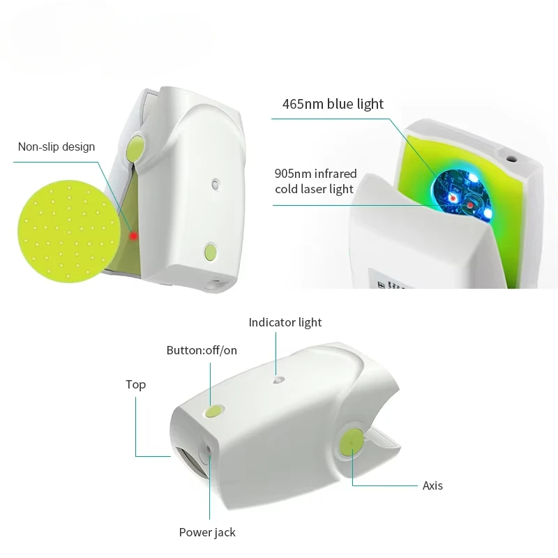 Lottomr 로우 레벨 Lottomr 테라피 블루 라이트 LED 네일 곰팡이, 발톱 진균증 치료 기구, 905nm llt