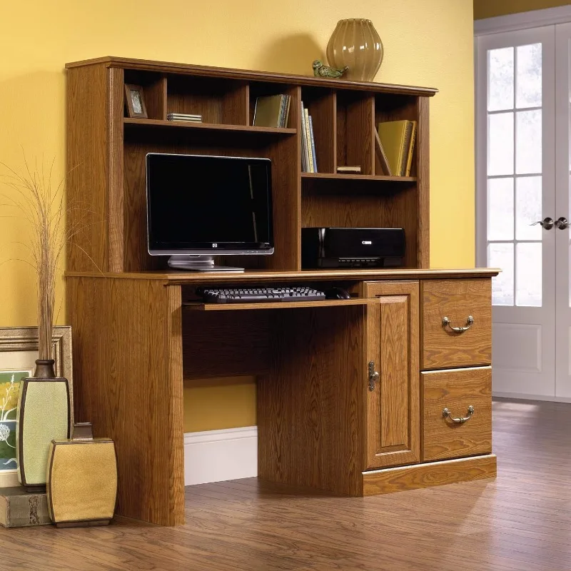 

Orchard Hills Computer Desk with Hutch, Carolina Oak finish